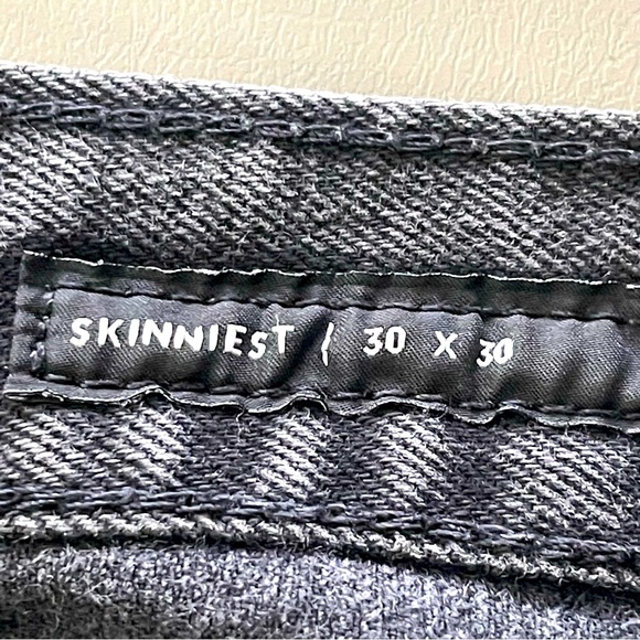 PACSUN Jeans Skinniest Comfort Stretch Distressed Black 30/30 - Picture 9 of 10